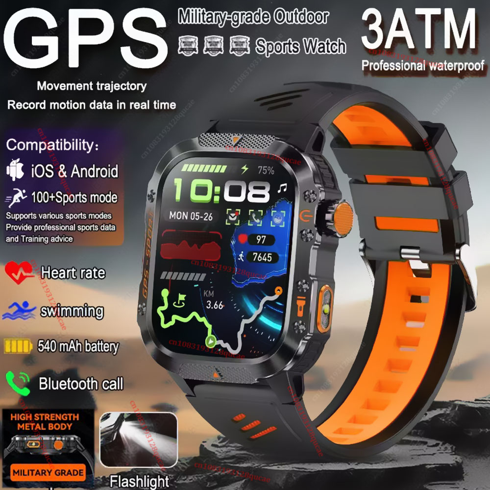 Smartwatch X12 - ساعة ذكية عسكرية للرجال موديل 2026