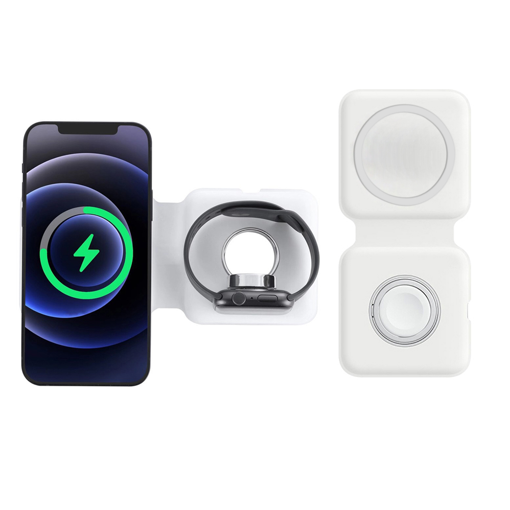 Smartwatch X12 - 2IN1 Magsafe Duo المغناطيسي شاحن لاسلكي