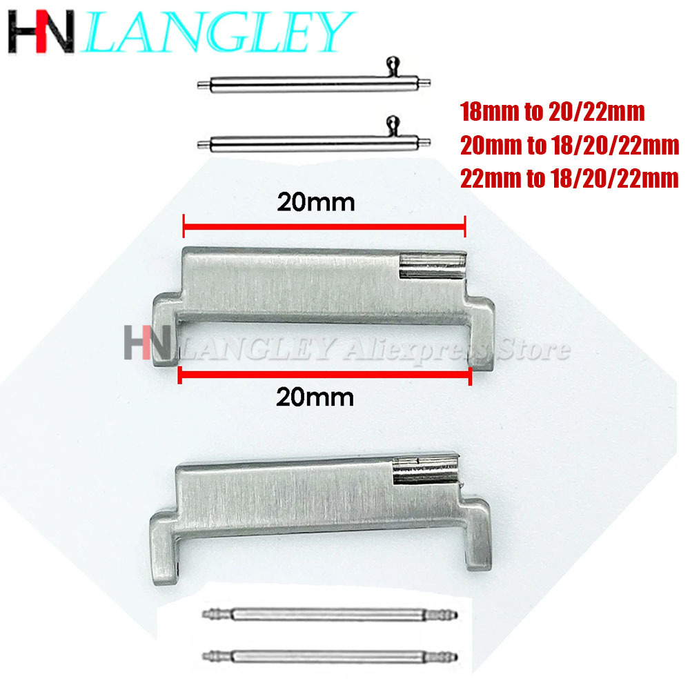 Watch Band Connector - زوج واحد من محولات الأحزمة المعدنية