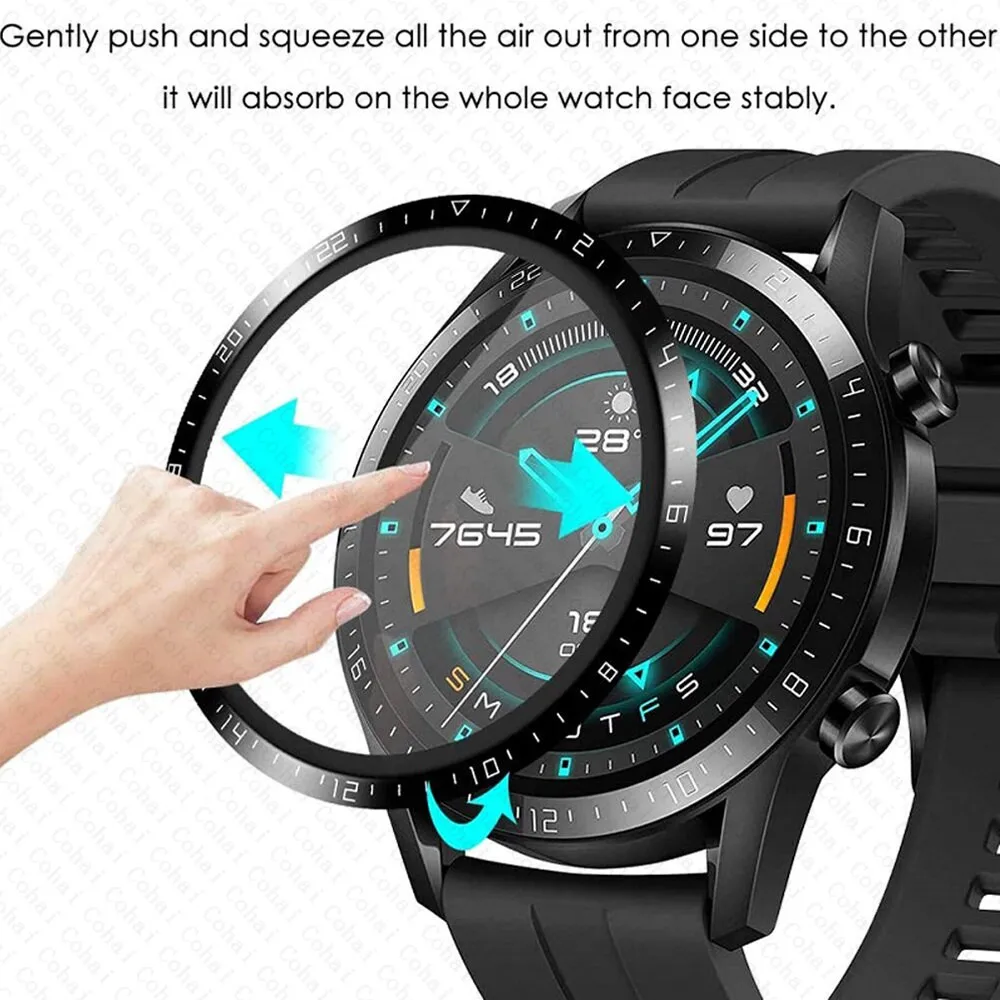 Titan Smartwatch Accessories - زجاج مقوى منحني الحواف 20D لساعة