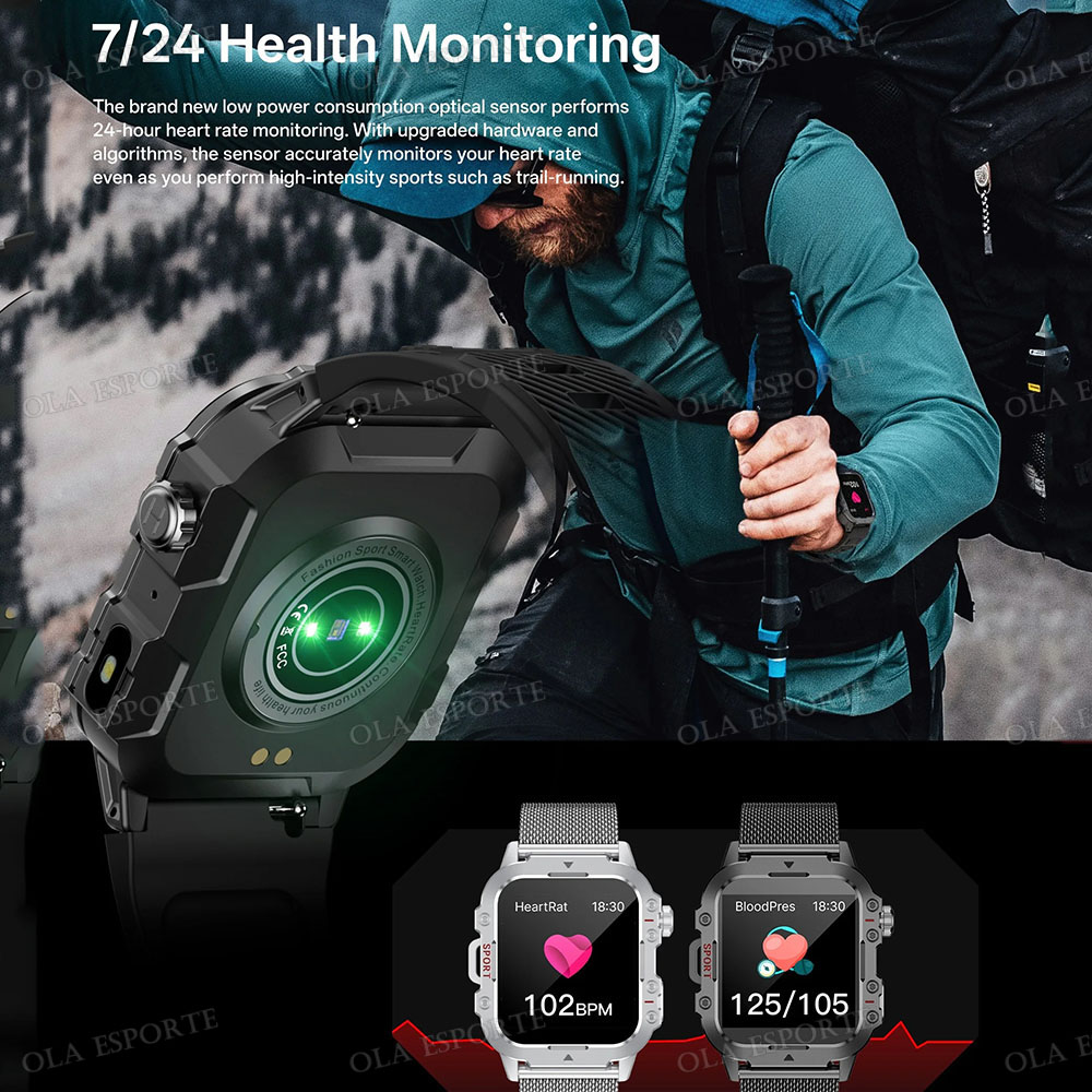 ساعة ذكية عسكرية للرجال موديل  - مراجعة Smartwatch X12 وسعره