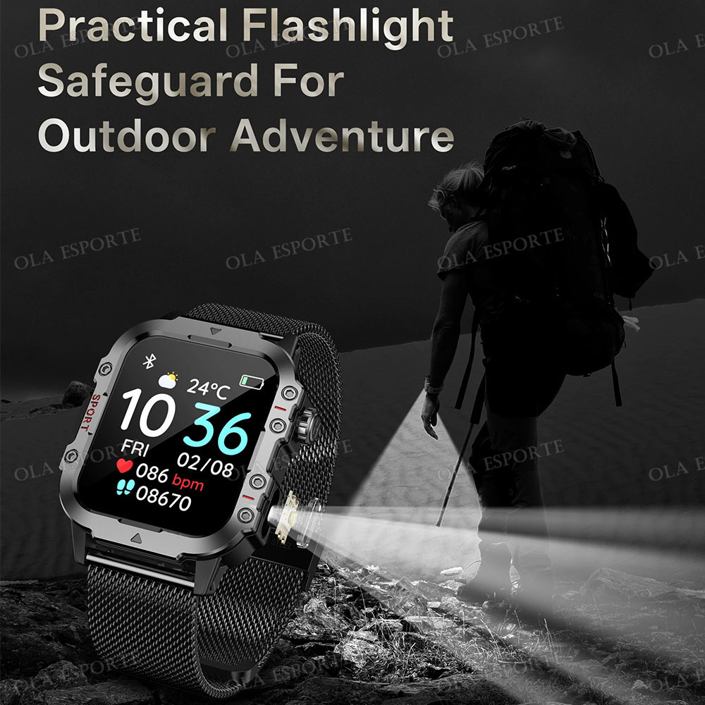 ساعة ذكية عسكرية للرجال موديل  - مراجعة Smartwatch X12 وسعره