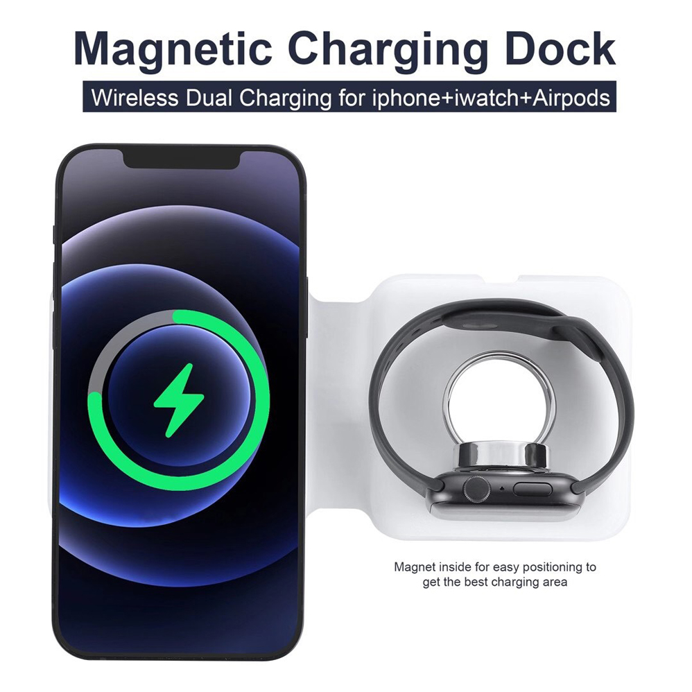 2IN1 Magsafe Duo المغناطيسي شا - مراجعة Smartwatch X12 وسعره