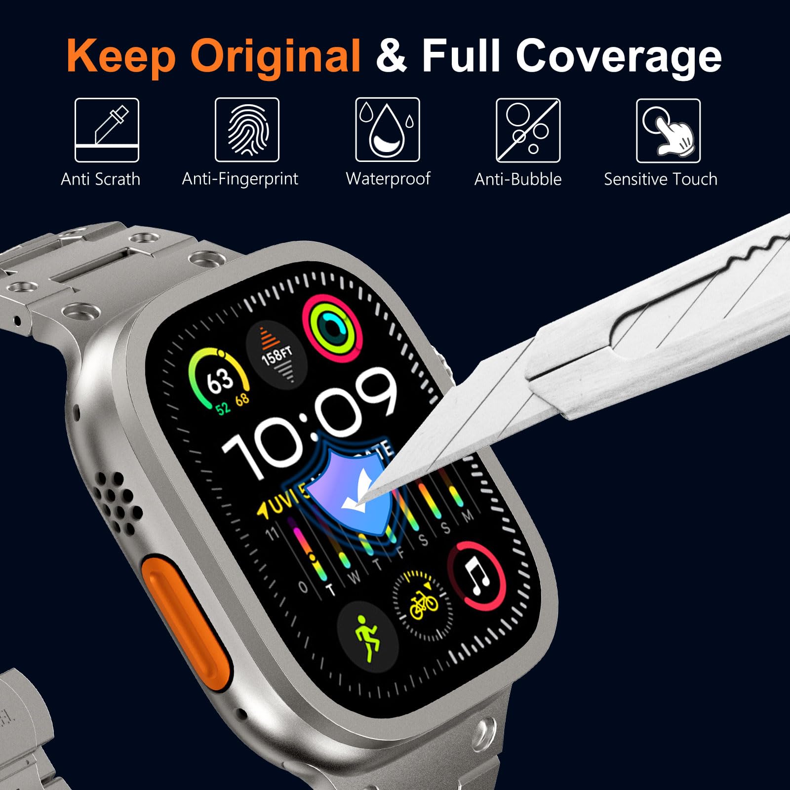 زجاج مقسى لساعة أبل الترا 49 م - مراجعة Apple Smartwatch Accessories وسعره