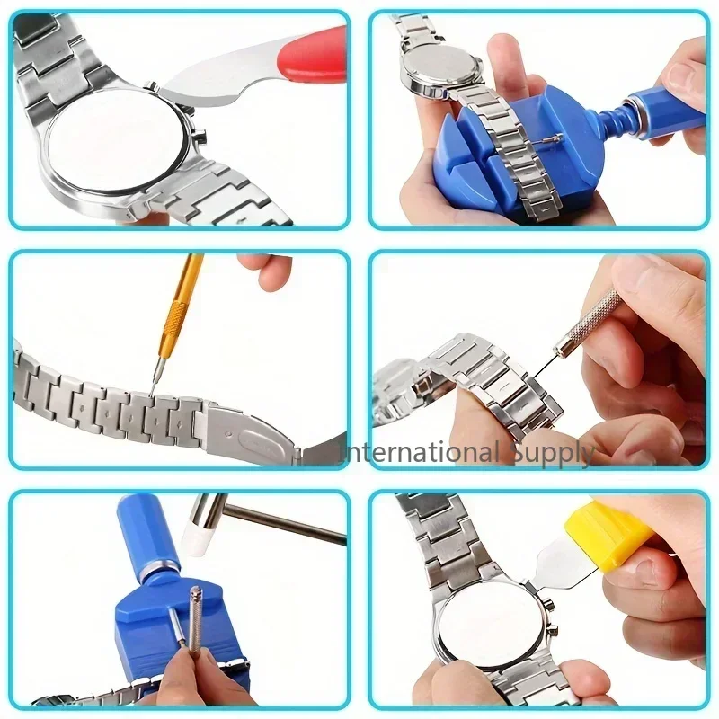طقم أدوات إصلاح الساعات 147 قط - مراجعة Tool Kit Strap Change وسعره