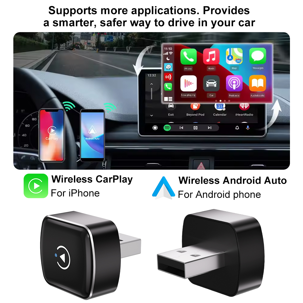 محول كار بلاي لاسلكي 2 في 1، د - مراجعة Smartwatch Universal وسعره