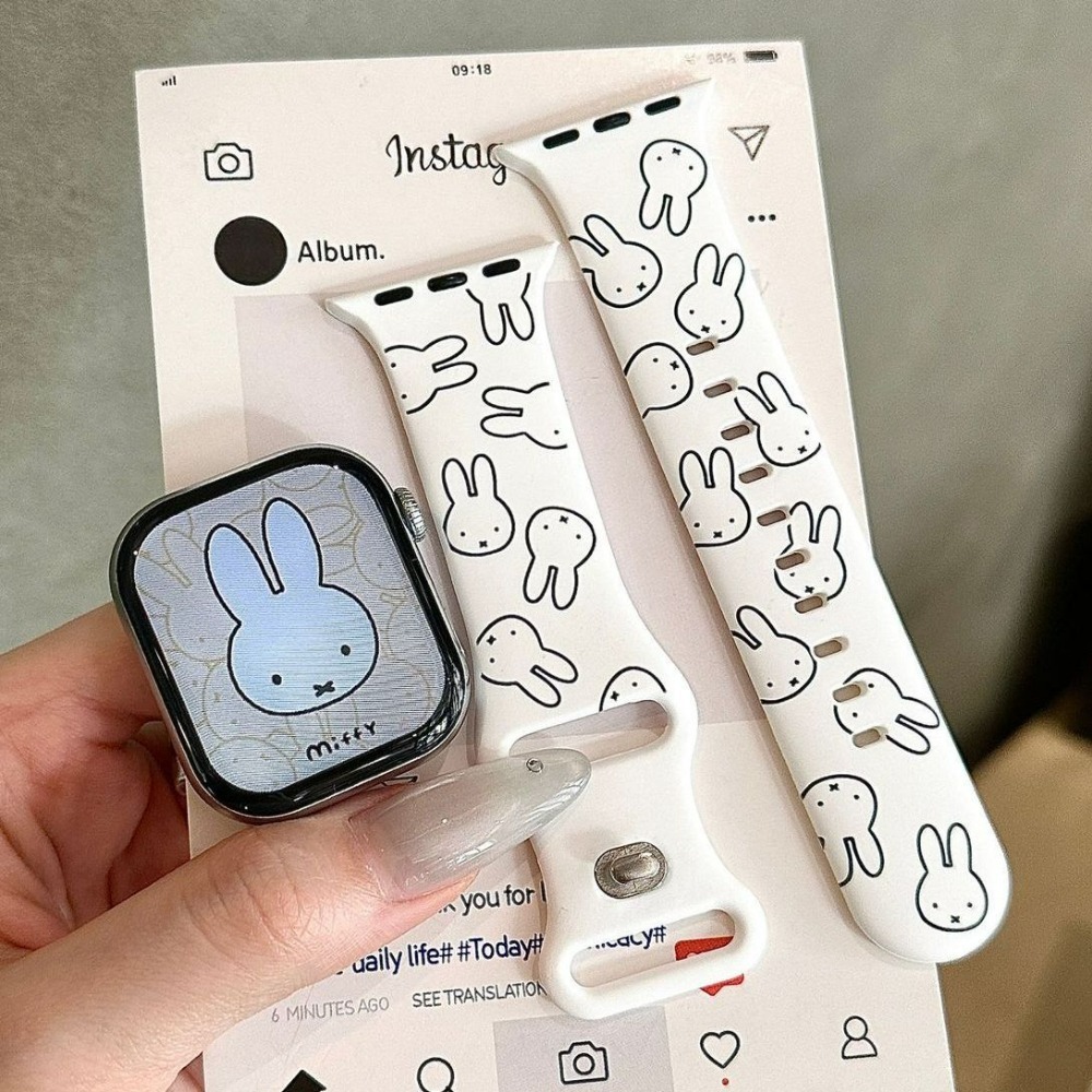 حزام ساعة كرتوني لطيف على شكل  - مراجعة Apple Smartwatch Accessories وسعره