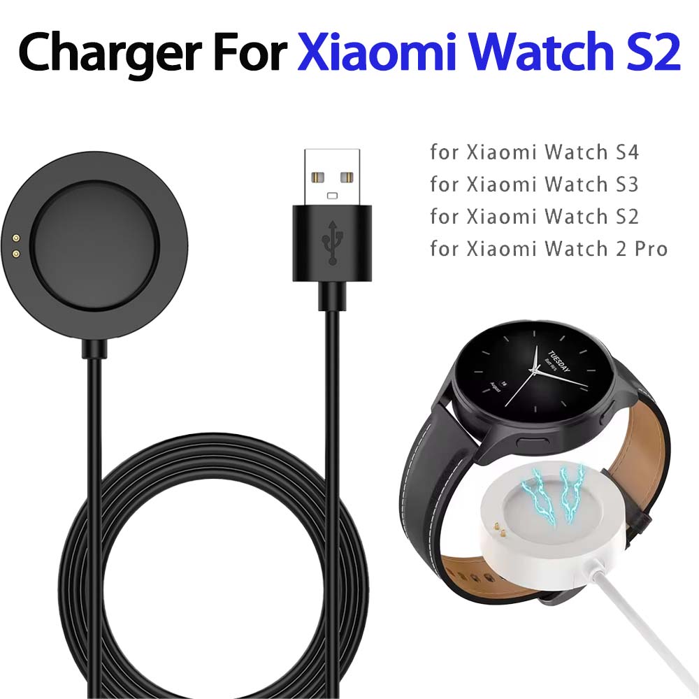 كابل شحن مغناطيسي USB لساعة شا - مراجعة Xiaomi Smartwatch S3 Accessories وسعره