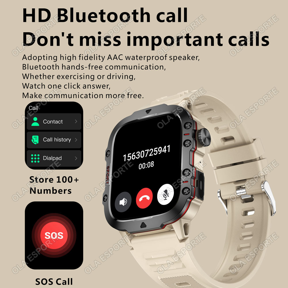ساعة ذكية عسكرية جديدة للرجال  - مراجعة Smartwatch X12 وسعره