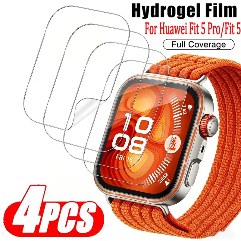 1-4 قطع من واقي الشاشة الهيدرو - مراجعة Huawei Smartwatch Accessories وسعره