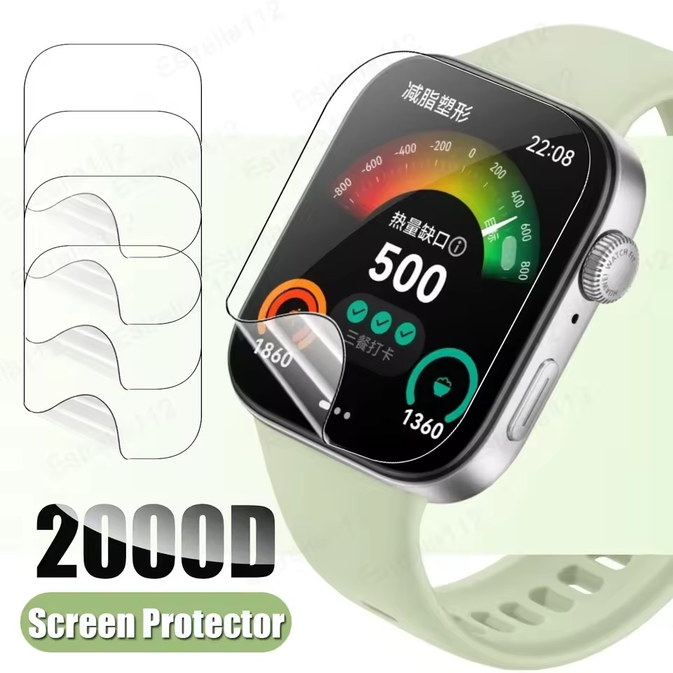 1-4 قطع من واقي الشاشة الهيدرو - مراجعة Huawei Smartwatch Accessories وسعره