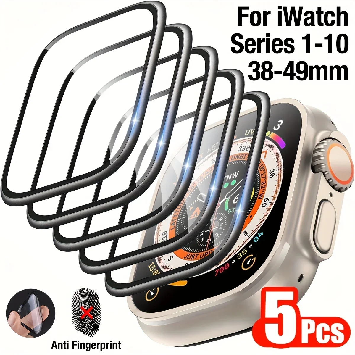 1-5 قطعة فيلم مضاد للخدش لساعة - مراجعة Apple Smartwatch Accessories وسعره