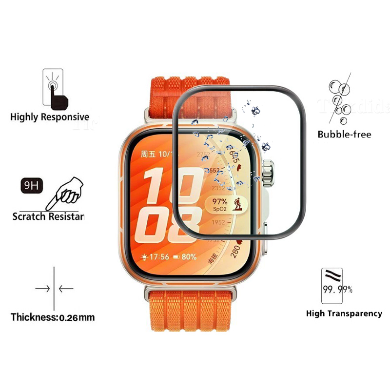 زجاج مقوى ناعم لساعة هواوي فيت - مراجعة Huawei Smartwatch Accessories وسعره