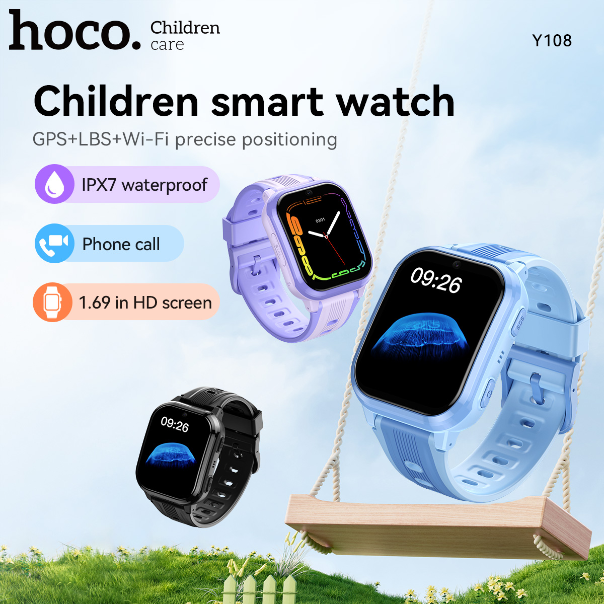 ساعة ذكية للأطفال HOCO Y108 بش - مراجعة Smartwatch Id وسعره