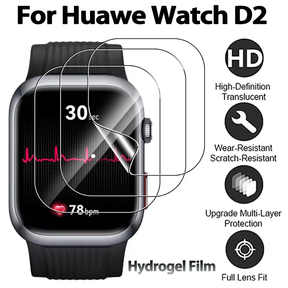 3 قطع من أفلام هيدروجيل من ماد - مراجعة Huawei Smartwatch Accessories وسعره